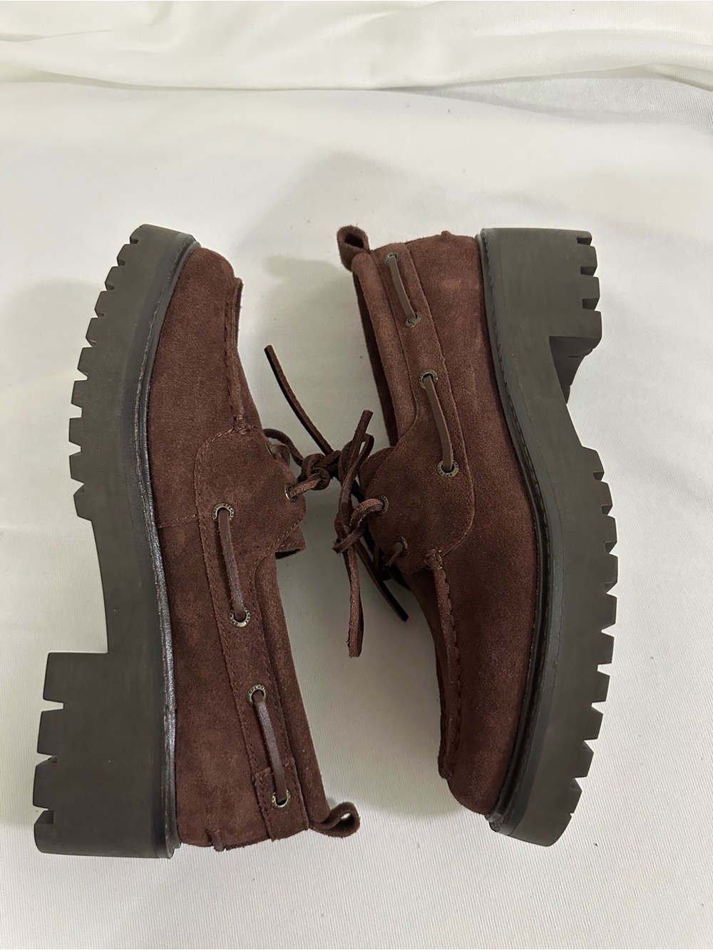 Sperry Brown Suede Lug Platform Chukka Boots